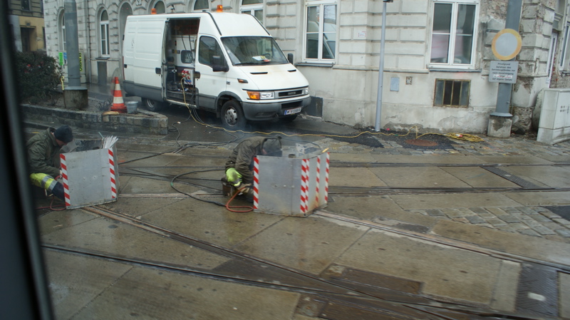 2009/03/09 - Schweißarbeiten an der Gleisanlage von GTL