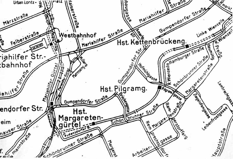 Gleisplan Margareten