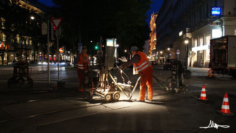 2009/07/16 | Akademiestraße | Schleifarbeiten 2