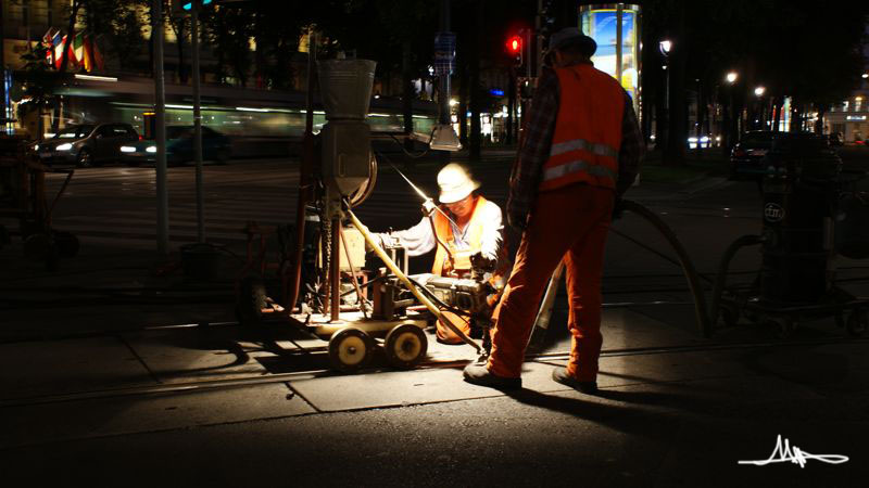 2009/07/16 | Akademiestraße | Schleifarbeiten 3