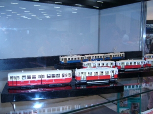 Auch diverse Tramwaygarnituren im Modell wurden ausgestellt !