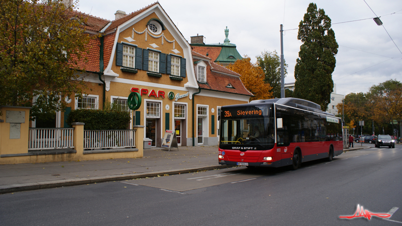 2009/10/27 | 39A (Silbergasse - Friedlgasse) | Erster Einsatztag von Bussen der Type NL 273 T3 auf der Linie 39A 4