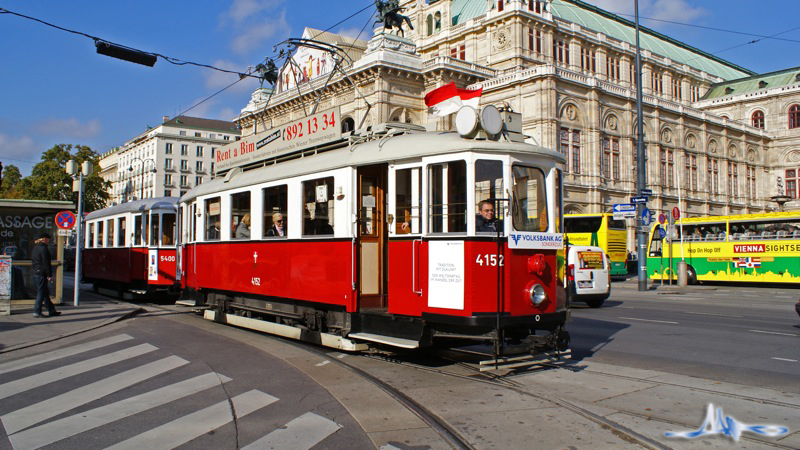2009/10/30 | Kärntner Ring, Oper | M1 4152 + m3 5400 | Sonderfahrt zu Werbezwecken der Volksbank AG