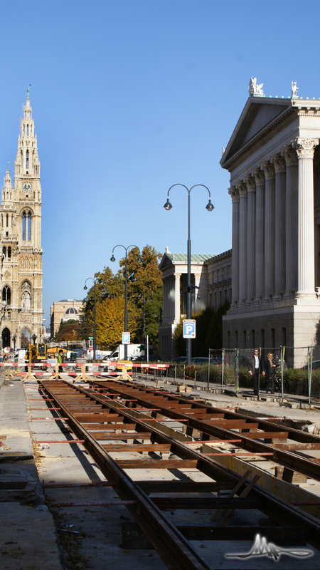 2009/11/15 | Reichsratsstraße | Bau des Verbindungsgleises 03