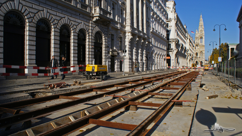 2009/11/15 | Reichsratsstraße | Bau des Verbindungsgleises 04