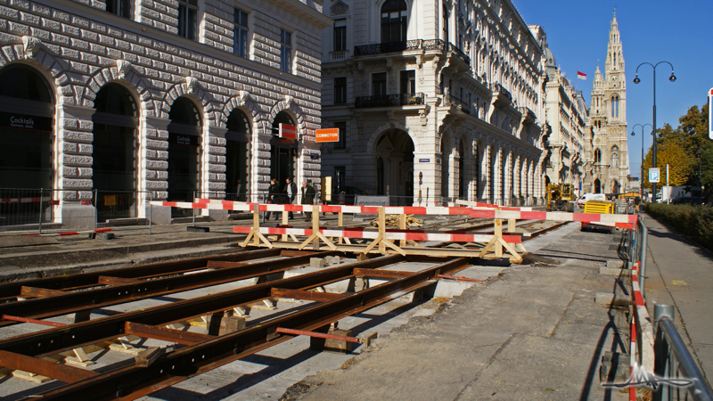 2009/11/15 | Reichsratsstraße | Bau des Verbindungsgleises 05