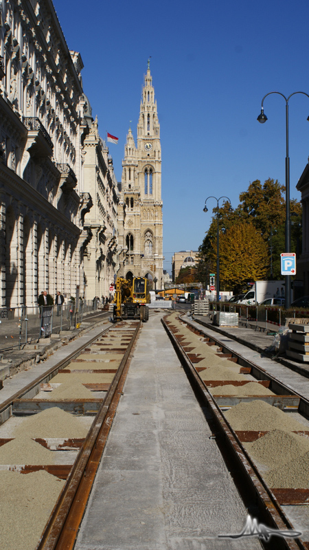 2009/11/15 | Reichsratsstraße | Bau des Verbindungsgleises 09