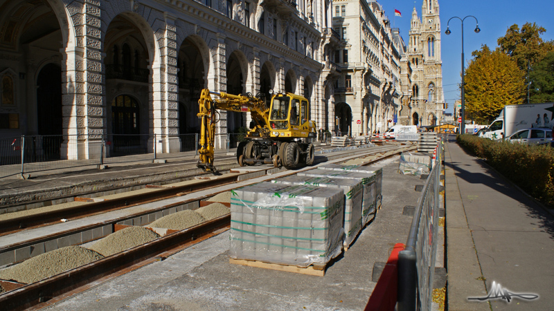 2009/11/15 | Reichsratsstraße | Bau des Verbindungsgleises 10