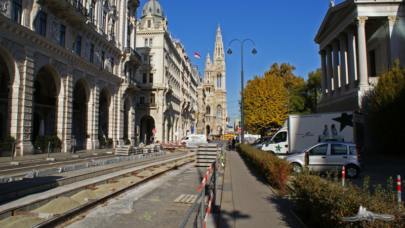 2009/11/15 | Reichsratsstraße | Bau des Verbindungsgleises 13