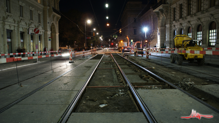 2009/11/28 | Reichsratsstraße | Bau des Verbindungsgleises 03