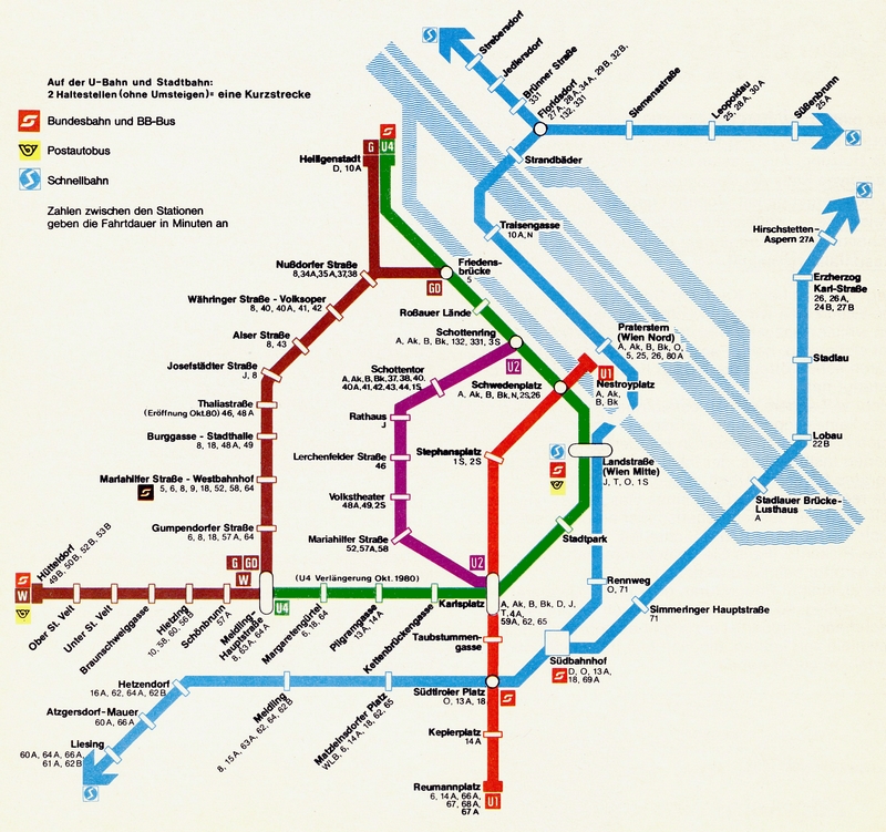 Schnellverbindungsplan 1980