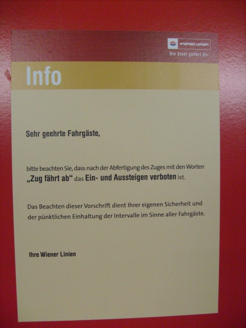 Information - Zug fährt ab