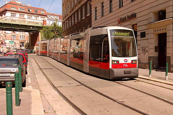 41er-Umleitung über Nußdorfer Straße und Glatzgasse