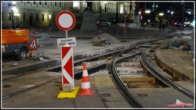 2010/11/23 | Bauarbeiten an der Weiche vom Außenring in die Volksgartenstraße - Bild 02