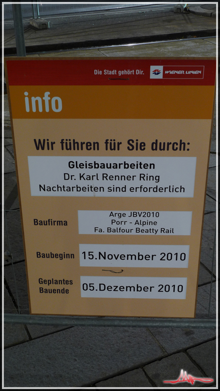 2010/11/23 | Bauarbeiten an der Weiche vom Außenring in die Volksgartenstraße - Bild 04