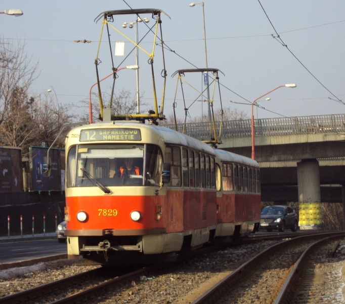 Tatra T3 7829 + 7830 - Linie 12