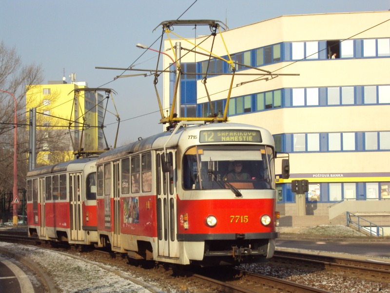 Tatra T3 7715 + 7716 - Linie 12