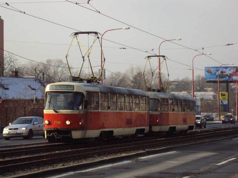 Tatra T3 7761 + 7762 - Linie 1