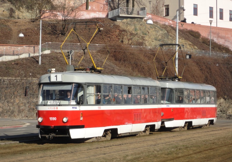 Tatra T3G 1590+1xxx - Linie 1