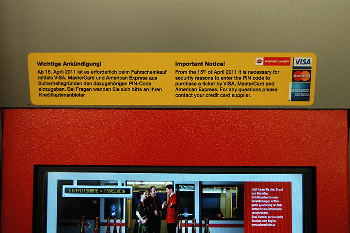 Hinweis für Ticketkäufer mit Kreditkarte
