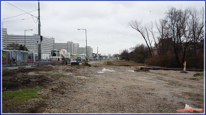 2011/03/18 | Vorarbeiten für Gleisverschwenkung in der Favoritenstraße - Bild 02