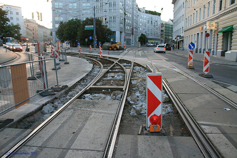 Gleisbaustelle - Glatzgasse