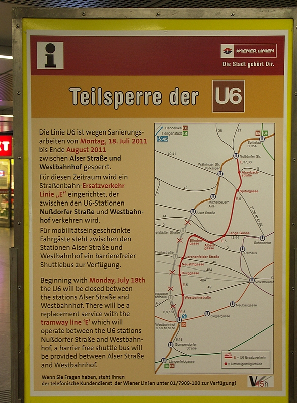 Teilsperre U6 - 001