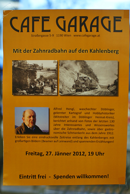 2012/01/27 | Dia-Vortrag: Mit der Zahnradbahn auf den Kahlenberg