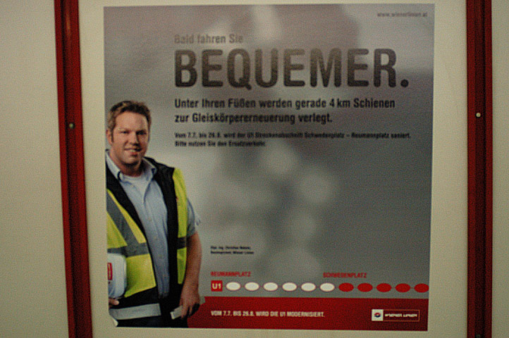 Info-Plakate zur U1-Sperre - Sujet 1
