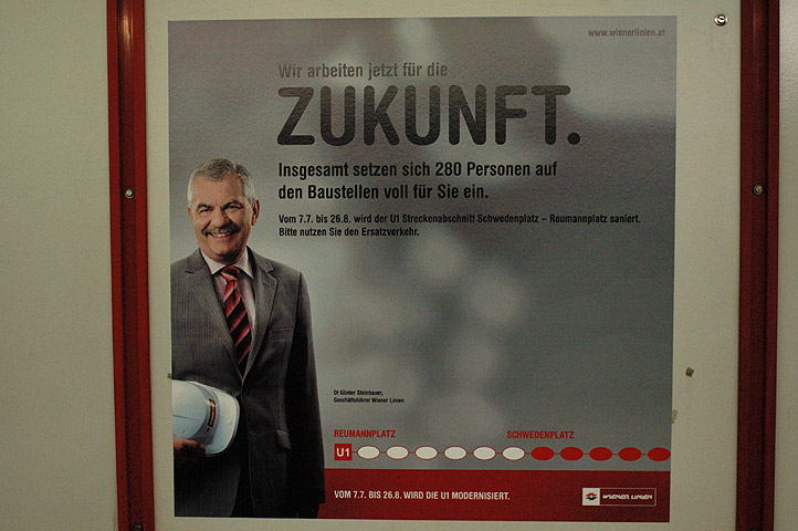 Info-Plakate zur U1-Sperre - Sujet 2