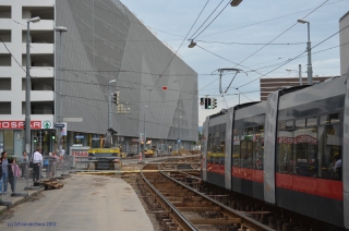 2012-07-20 _ Bauarbeiten Linie 25neu  Donaufelder Straße