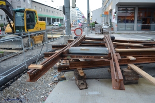 2012-07-20 _ Bauarbeiten Linie 25neu Tokiostraße