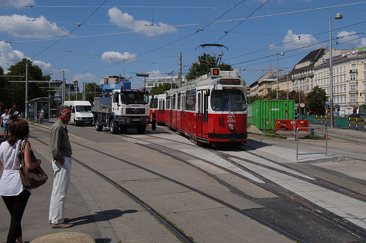 66er-Umleitung über Schwarzenbergplatz und Südbahnhof