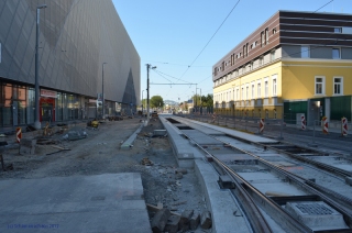 2012-09-09 _ Bauarbeiten Linie 25neu  Donaufelder Straße