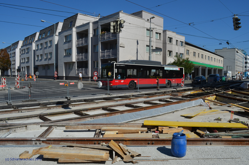 2012-09-09 _ Bauarbeiten Linie 25neu Donaufelder Straße