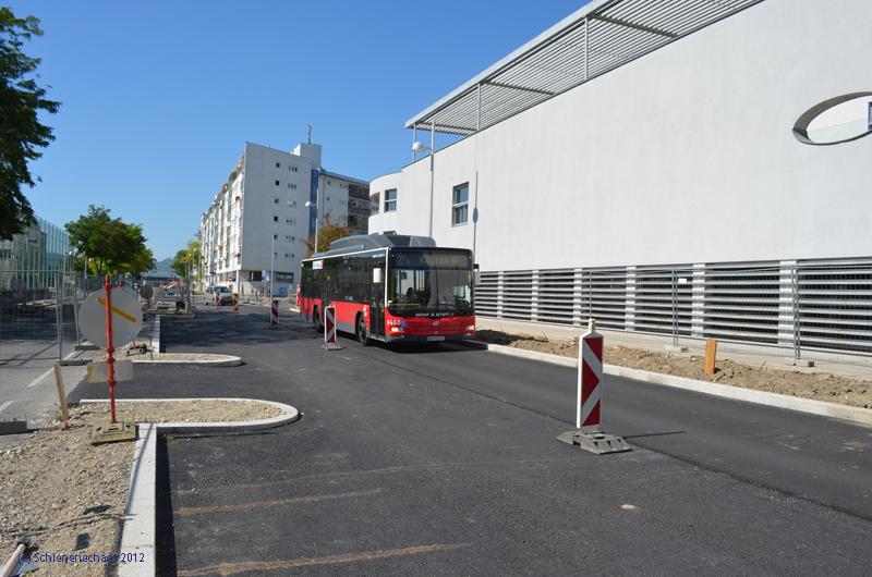2012-09-09 _ Bauarbeiten Linie 25neu Prandaugasse