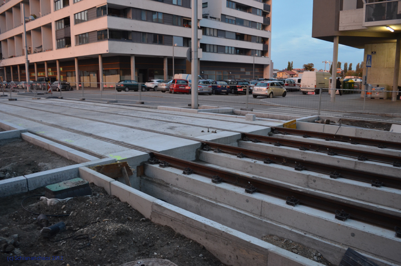 2012-10-28 _ Bauarbeiten Linie 25neu Tokiostraße