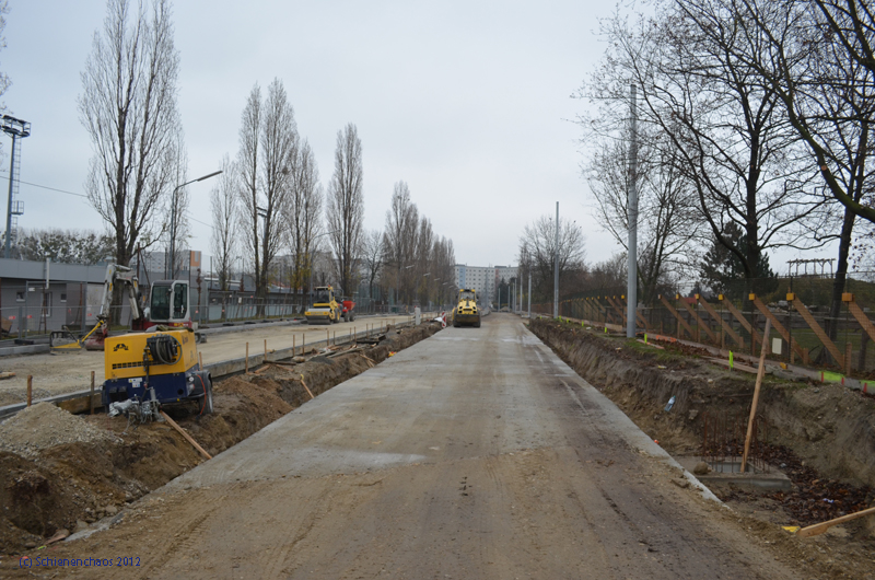 2012-11-23 _ Bauarbeiten Linie 26neu Oberfeldgasse