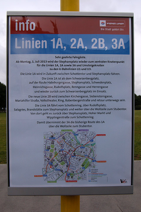 Information über neue Citybus-Routen