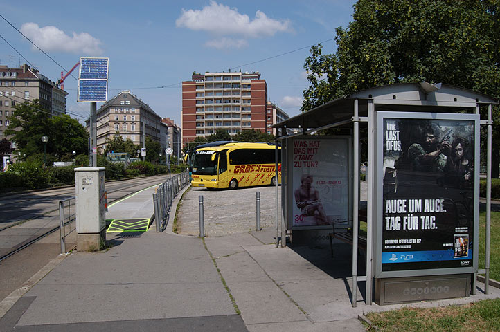 Temporäre 1er-Haltestelle Schwedenplatz - Bild 01