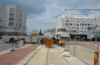 2013-07-25 _ Bauarbeiten Linie 26neu Kagraner Platz