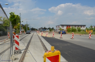 2013-07-25 _ Bauarbeiten Linie 26neu  Hausfeldstraße