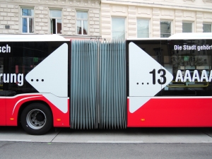 13A Gelenkbus-Eigenwerbung