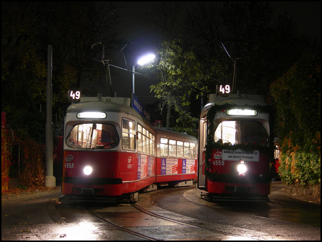 4559 und 4558 in der Schleife Hütteldorf