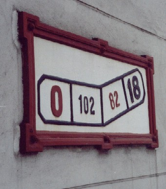 Stadtbahn-Streckenneigungs-Tafel