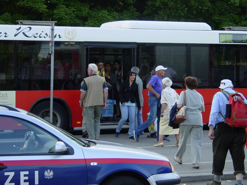 Vorrübergehende Haltestelle der Linie 17A